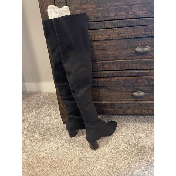 M. M. Lafleur black pull on high boots - Picture 10 of 13